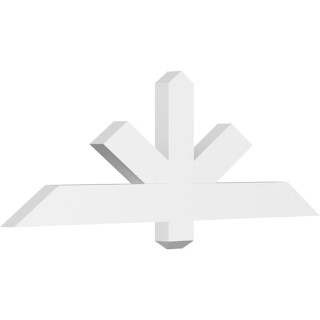 Ekena Millwork Kennewick Architectural Grade PVC Gable Bracket, 48"W x 16"H x 2"D x 4"F, 8/12 Pitch GBP048X16X0204KEN00